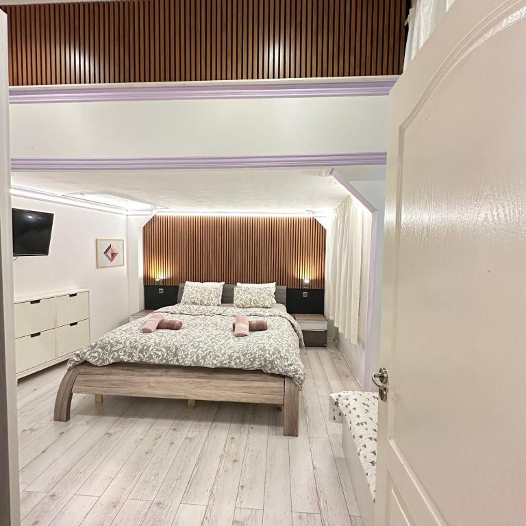 Posteľ alebo postele v izbe v ubytovaní Budapest City center perfect location