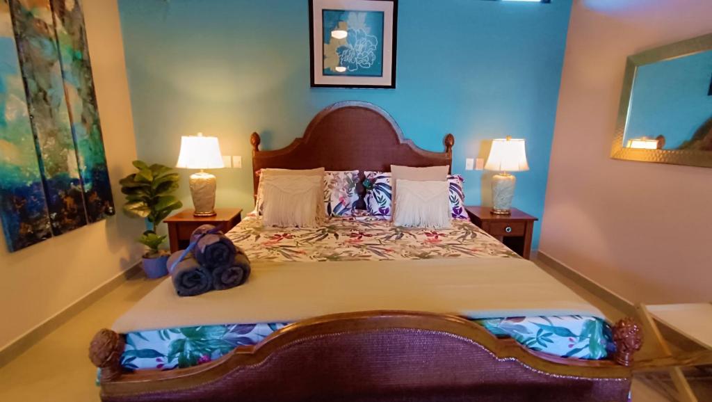 Postel nebo postele na pokoji v ubytování Suite Dream Blue
