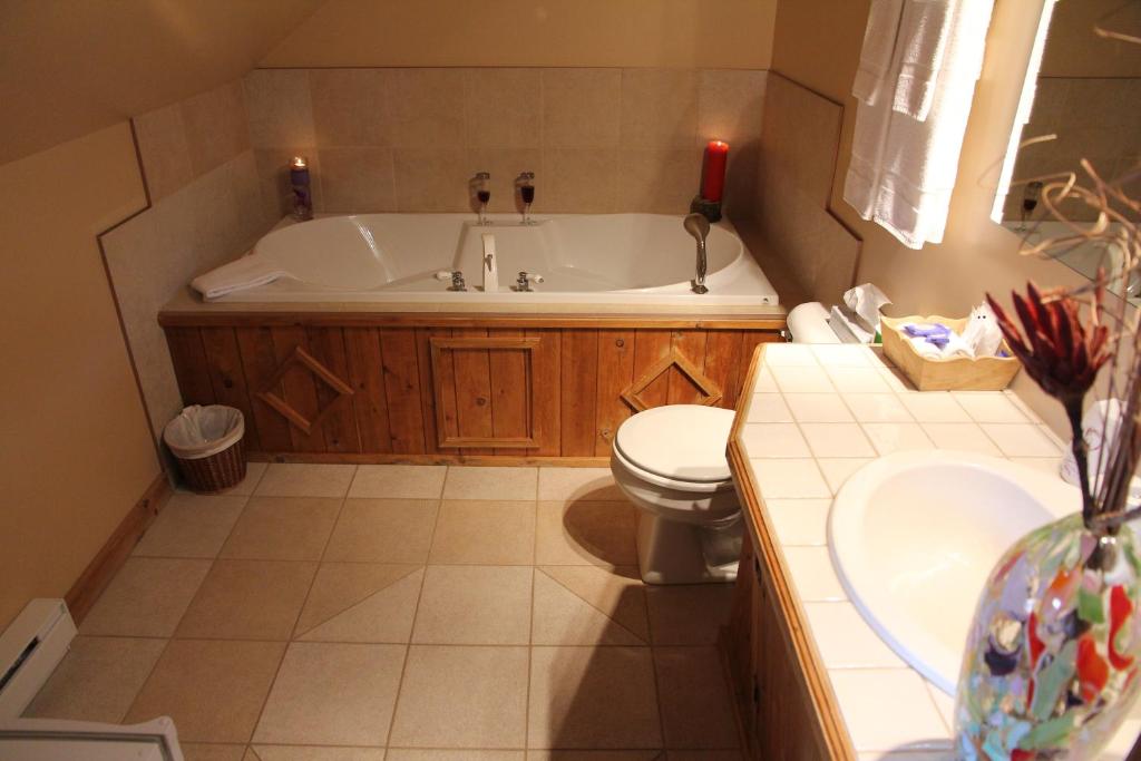 Baðherbergi á B&B Les Deux Pignons