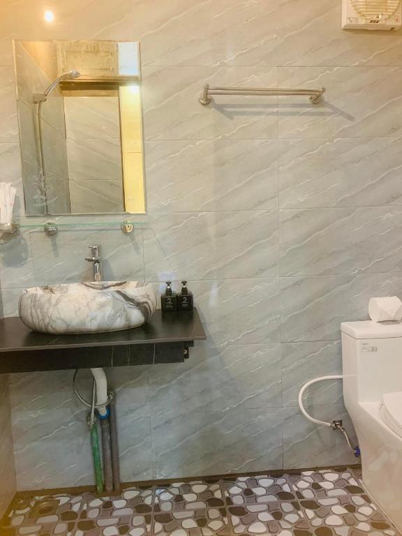 Koupelna v ubytování Green Homestay Mai Chau