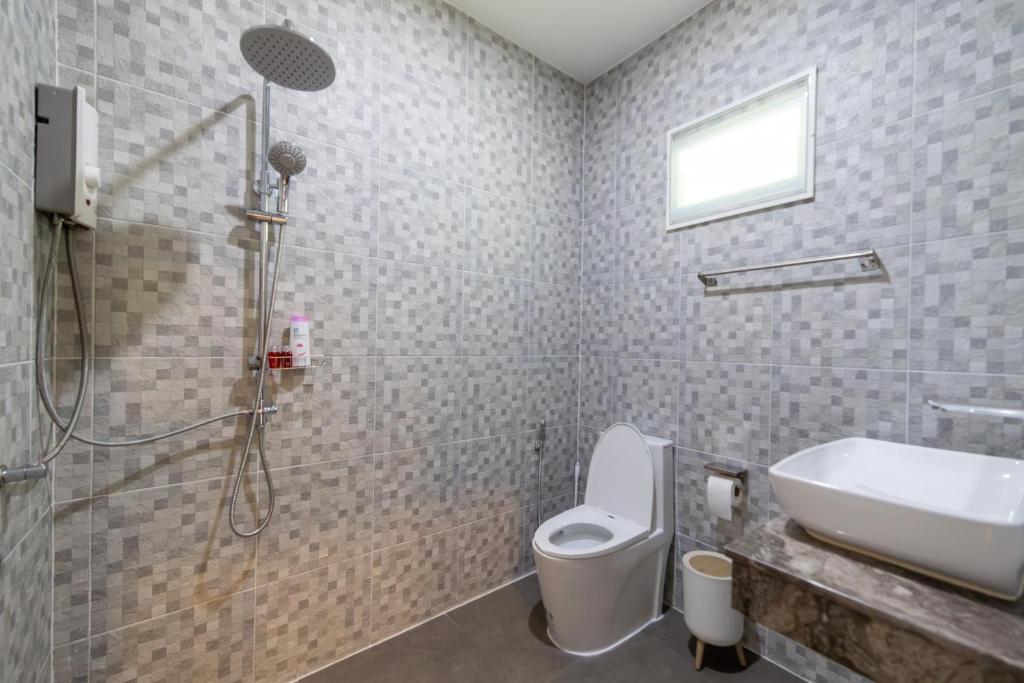 Koupelna v ubytování Apple Villas