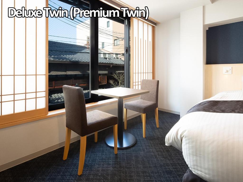 Postel nebo postele na pokoji v ubytování Hotel GOCO stay Kyoto Shijo Kawaramachi