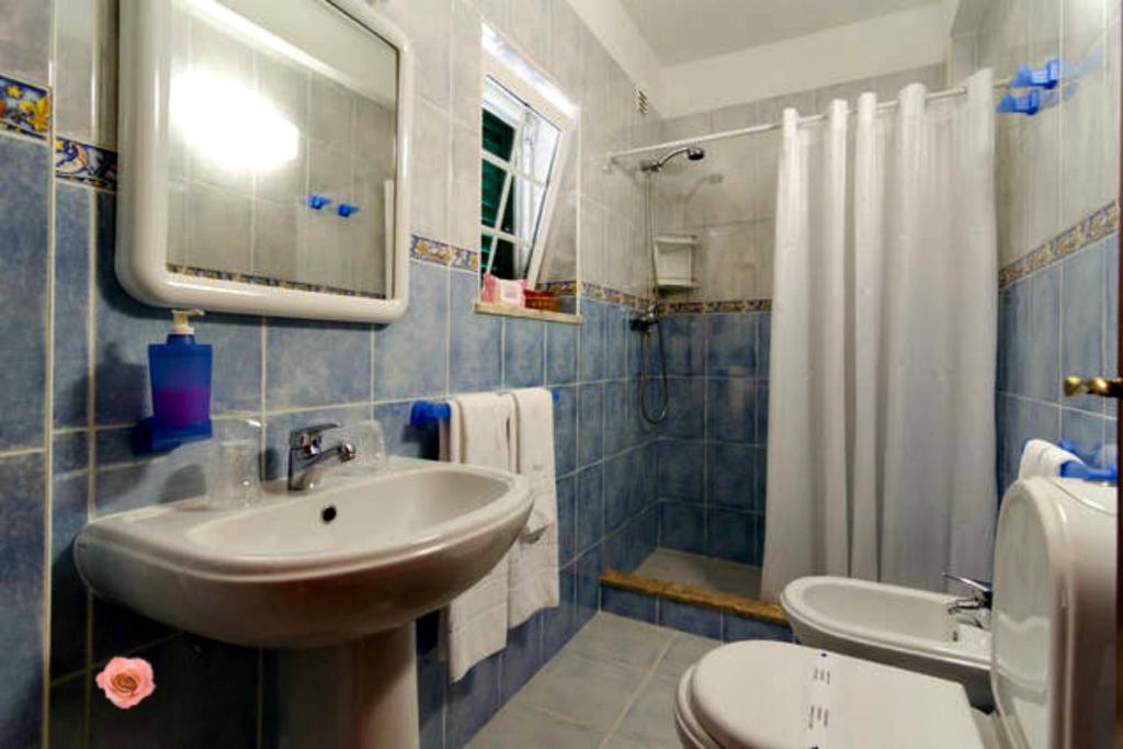 Koupelna v ubytování Vila Atlântida