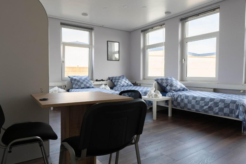 Ένα ή περισσότερα κρεβάτια σε δωμάτιο στο SKY Apartments Hannover