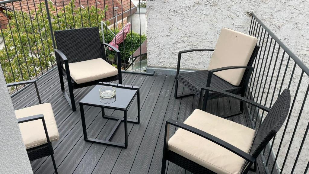 Balkón nebo terasa v ubytování Fewo- Daniela
