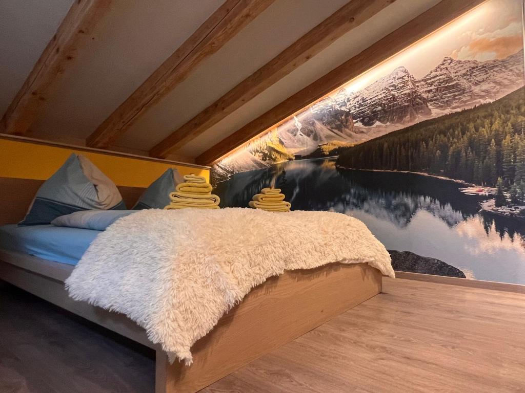 Postel nebo postele na pokoji v ubytování Apartment Villa Sonnegg