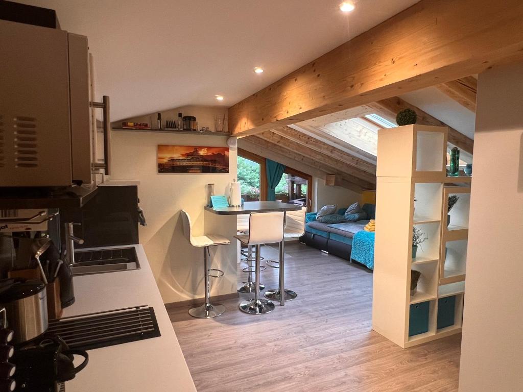 Kuchyň nebo kuchyňský kout v ubytování Apartment Villa Sonnegg