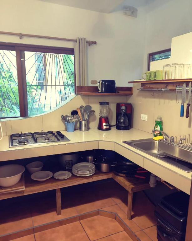 Kuchyň nebo kuchyňský kout v ubytování Villas Macondo