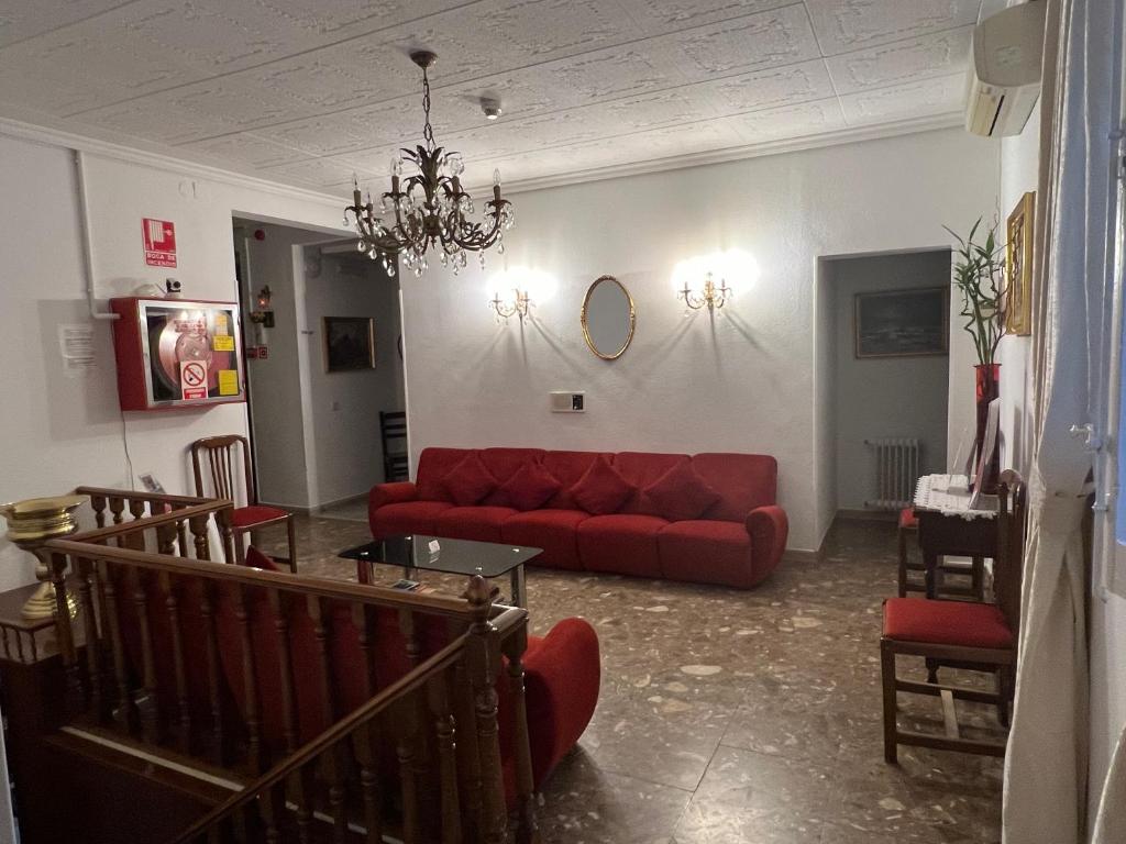 Posezení v ubytování Hostal Sonsoles Madrid-Centro