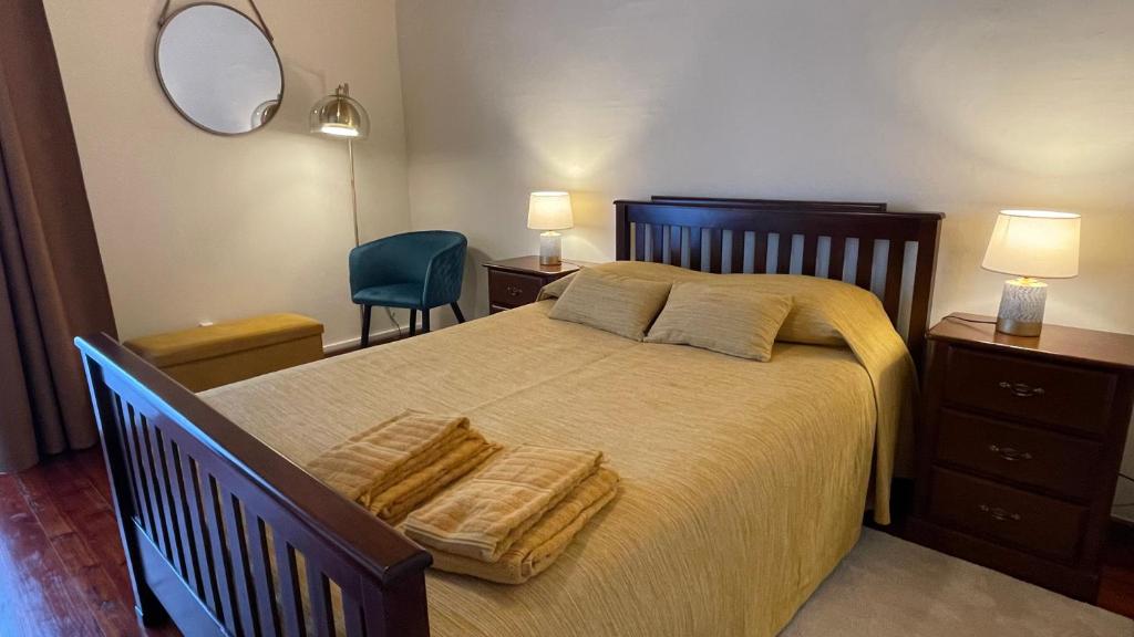 Katil atau katil-katil dalam bilik di A Vista dos Verdes