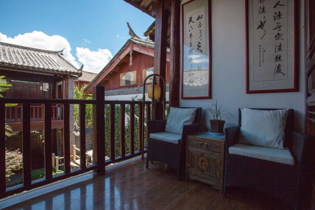Balkón nebo terasa v ubytování Jun Bo Xuan Boutique Hotel