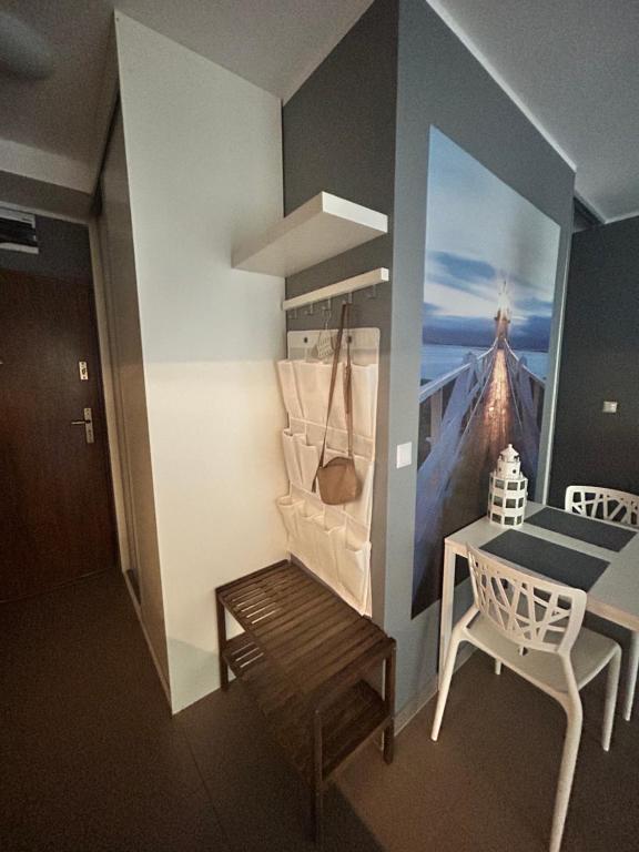 Posteľ alebo postele v izbe v ubytovaní Apartament Przy Lesie