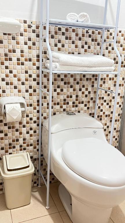Koupelna v ubytování Valicha Casa Hotel