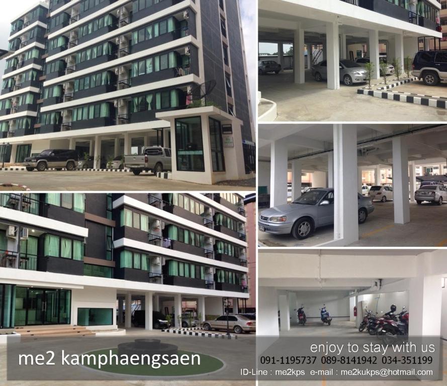 a group of four pictures of a building at Me 2 Kamphangsaen in Kamphaeng Saen