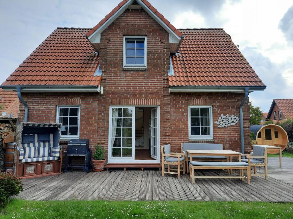 Bygningen som feriehuset ligger i