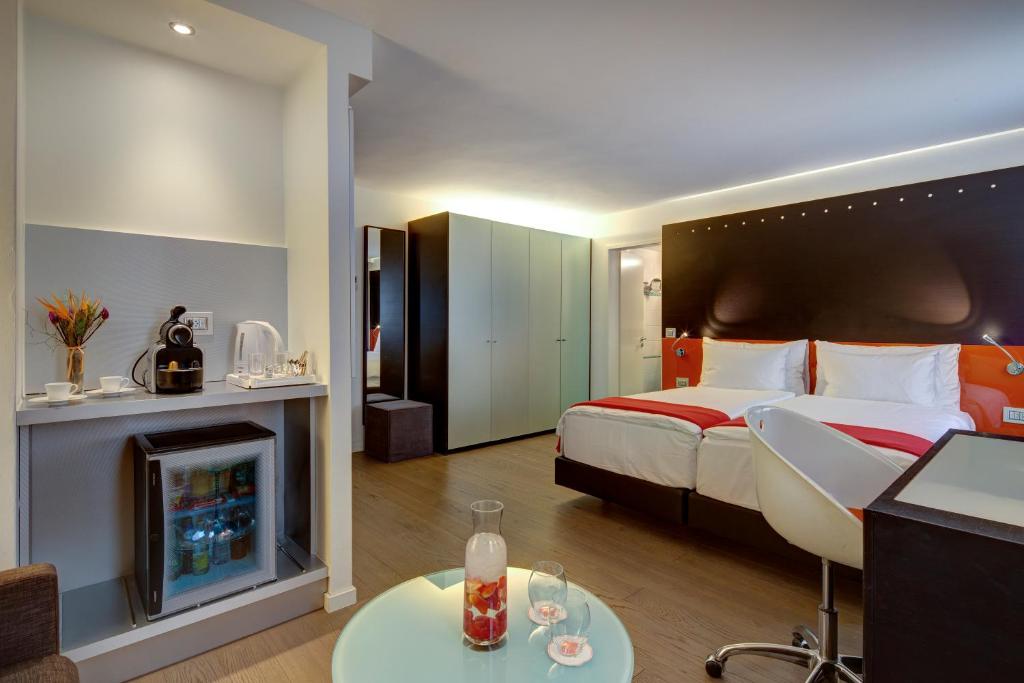 Postel nebo postele na pokoji v ubytování Design Hotel f6