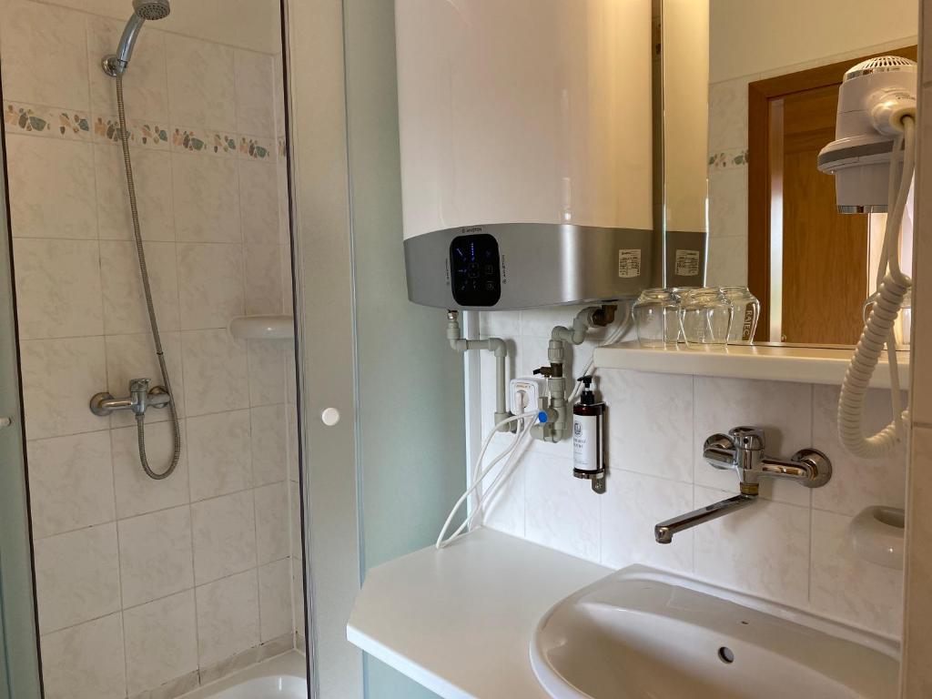 Koupelna v ubytování Samoobslužný hotel Vydra