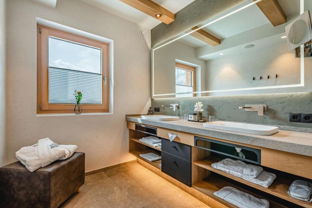 Koupelna v ubytování Apartmenthaus Wiesenhof