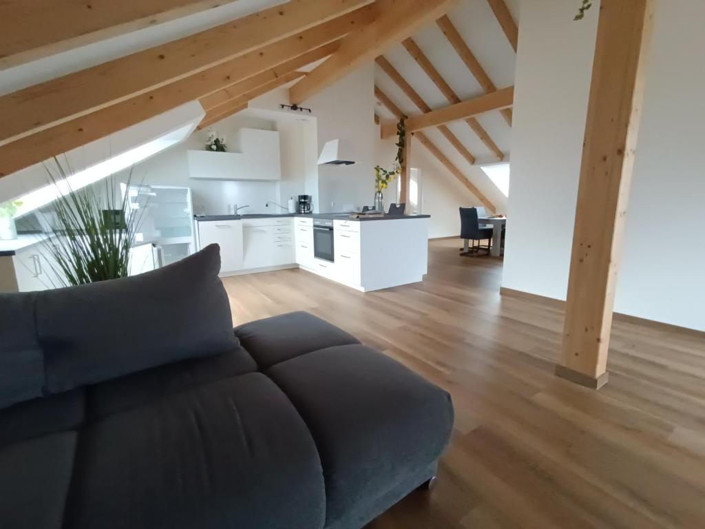 Kuchyň nebo kuchyňský kout v ubytování Weinrebenblick