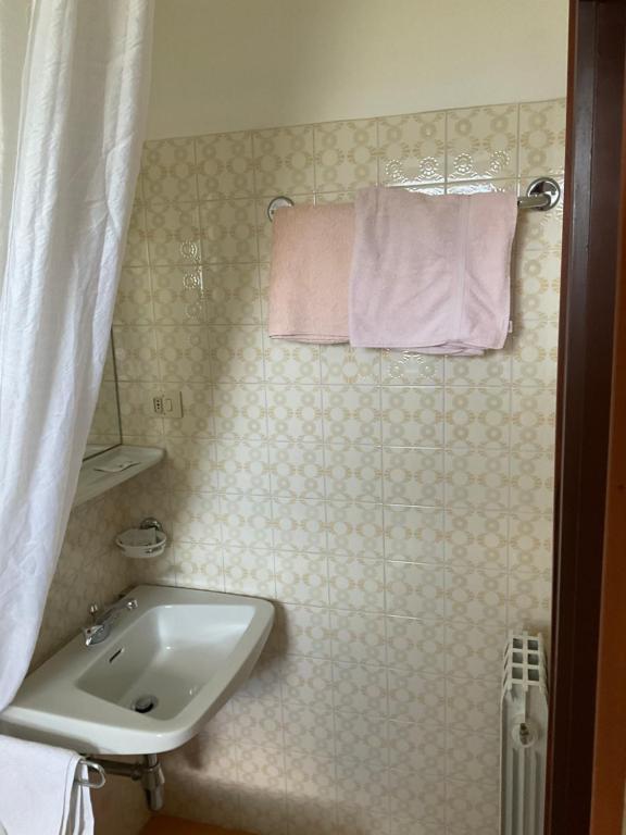 Koupelna v ubytování Garni Rika