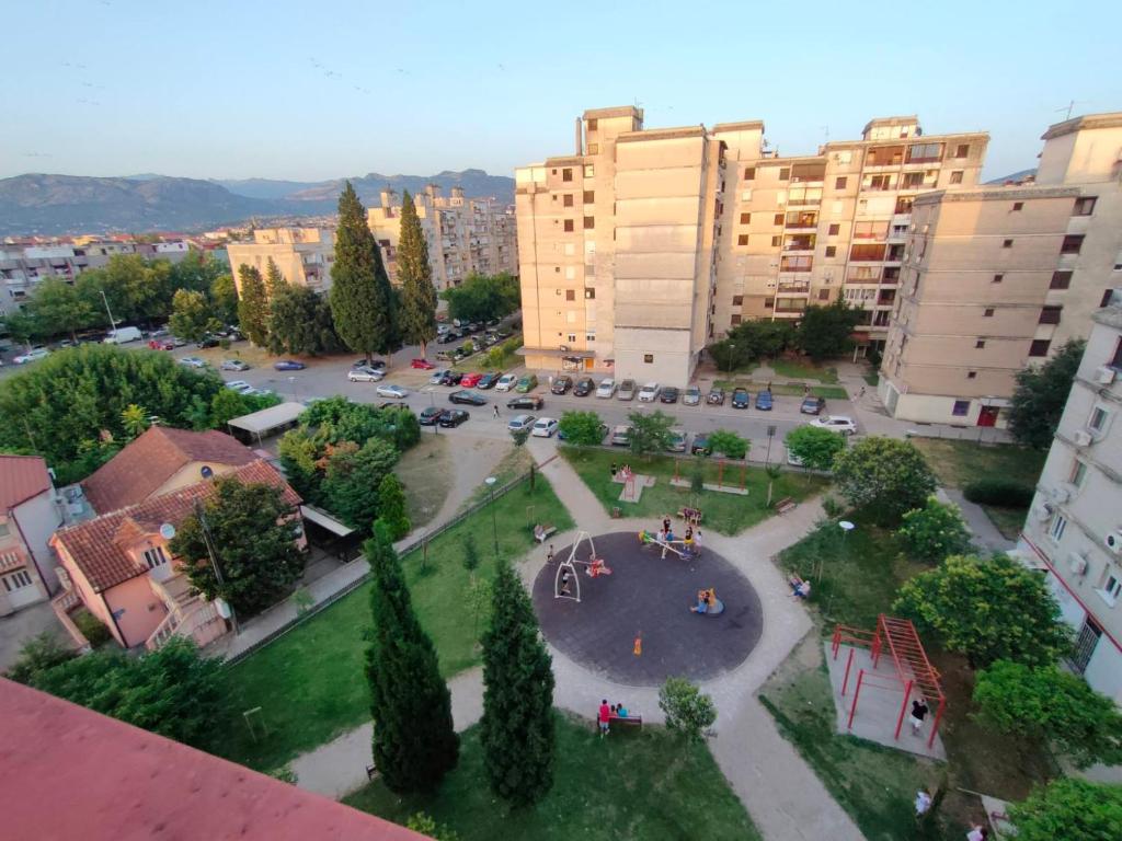 an aerial view of a park in a city at Lepa Kata Centar in Podgorica