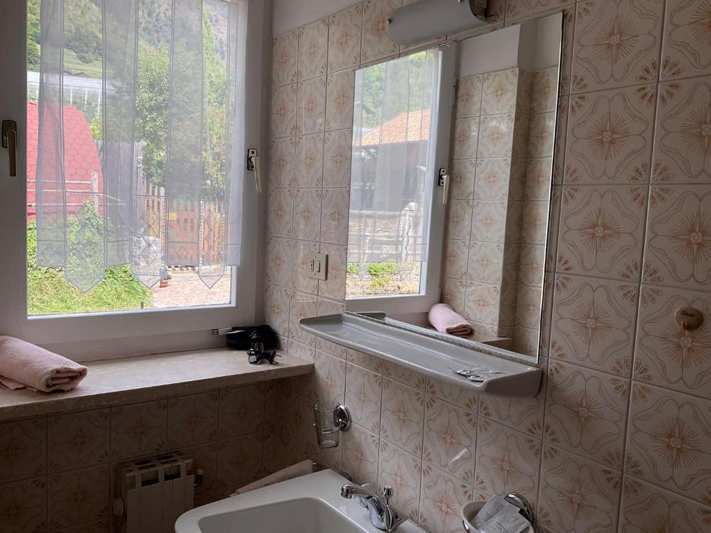Koupelna v ubytování Garni Rika