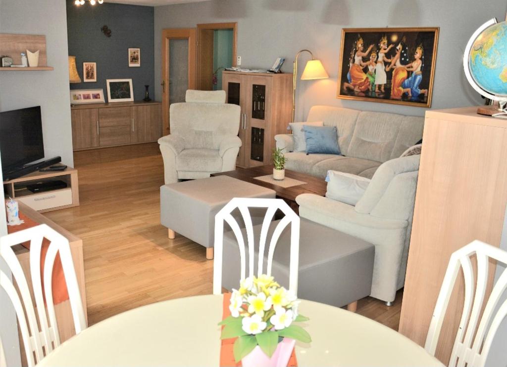 Posezení v ubytování Ferienwohnung Lennefer