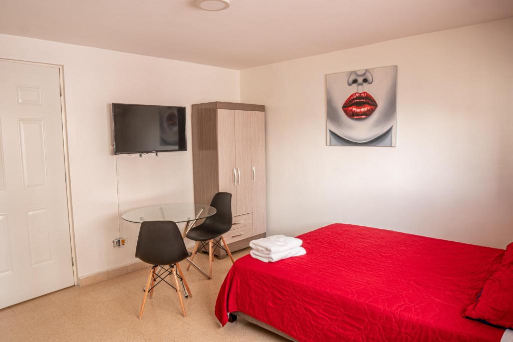 Voodi või voodid majutusasutuse Blu Hostel toas