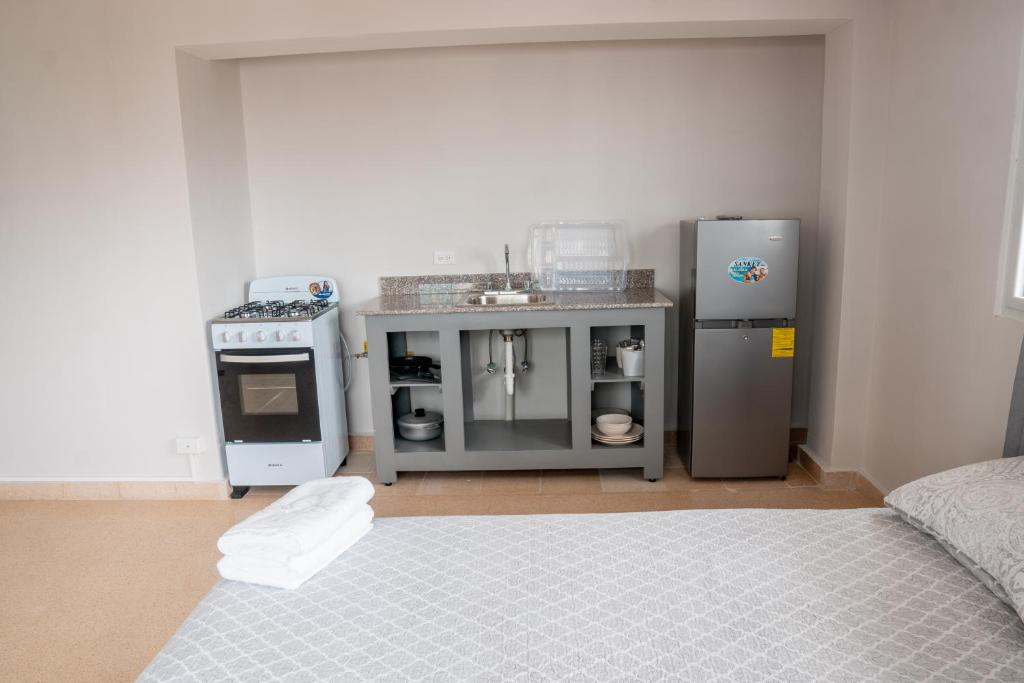 Köök või kööginurk majutusasutuses Blu Hostel