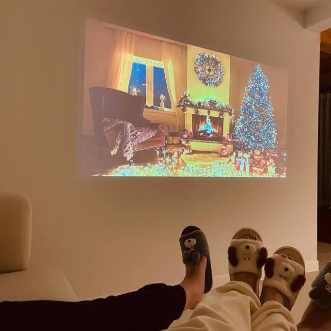TV a/nebo společenská místnost v ubytování Onheim