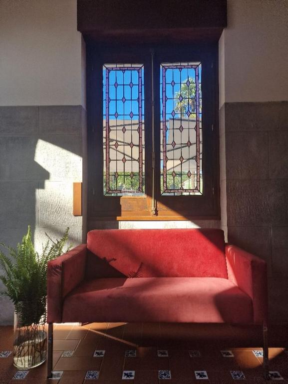 Гостиная зона в Hotel El Rosal de Cudillero