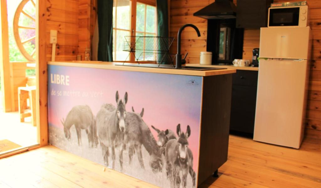 Kuchyň nebo kuchyňský kout v ubytování Chalet Estive