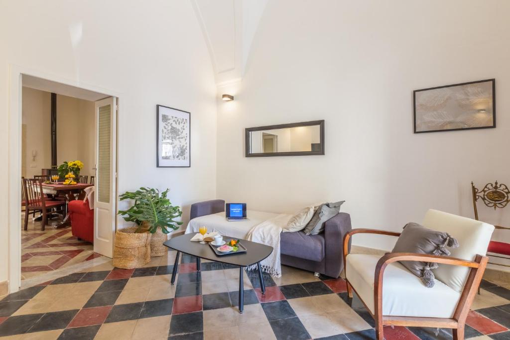 Posezení v ubytování La Storica, casa tipica.