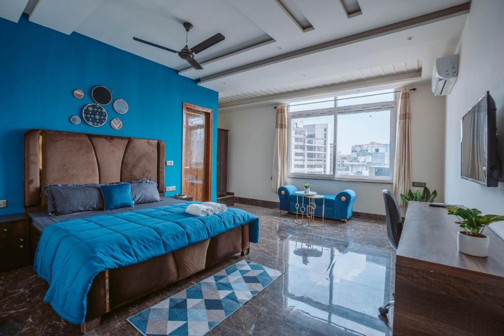 Posezení v ubytování FlxHo Duo - Serviced Apartment & Rooms - Golf Course Road