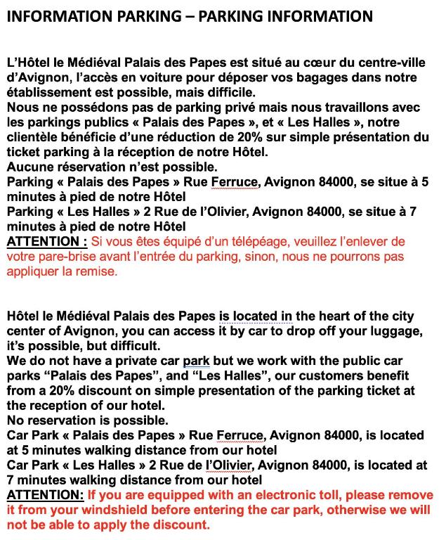 Hôtel Le Médiéval Palais des Papes, Avignon – Updated 2024 Prices