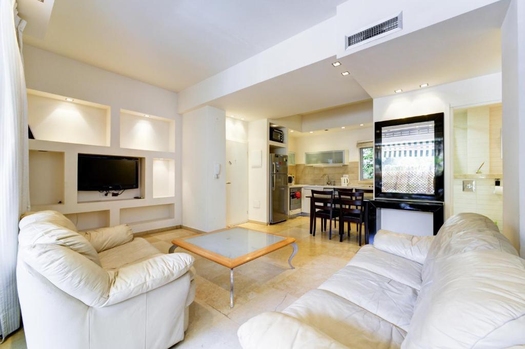 Et opholdsområde på Tel Aviving Exclusive Apartments