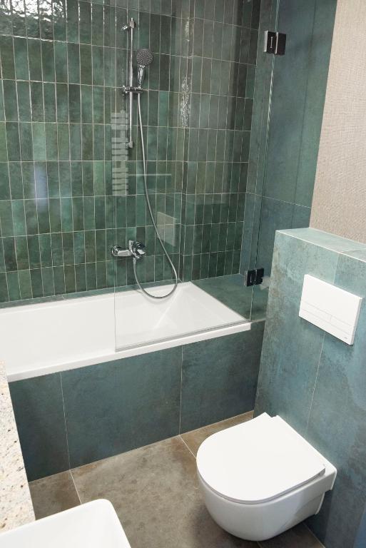 Koupelna v ubytování Hotel Szafir