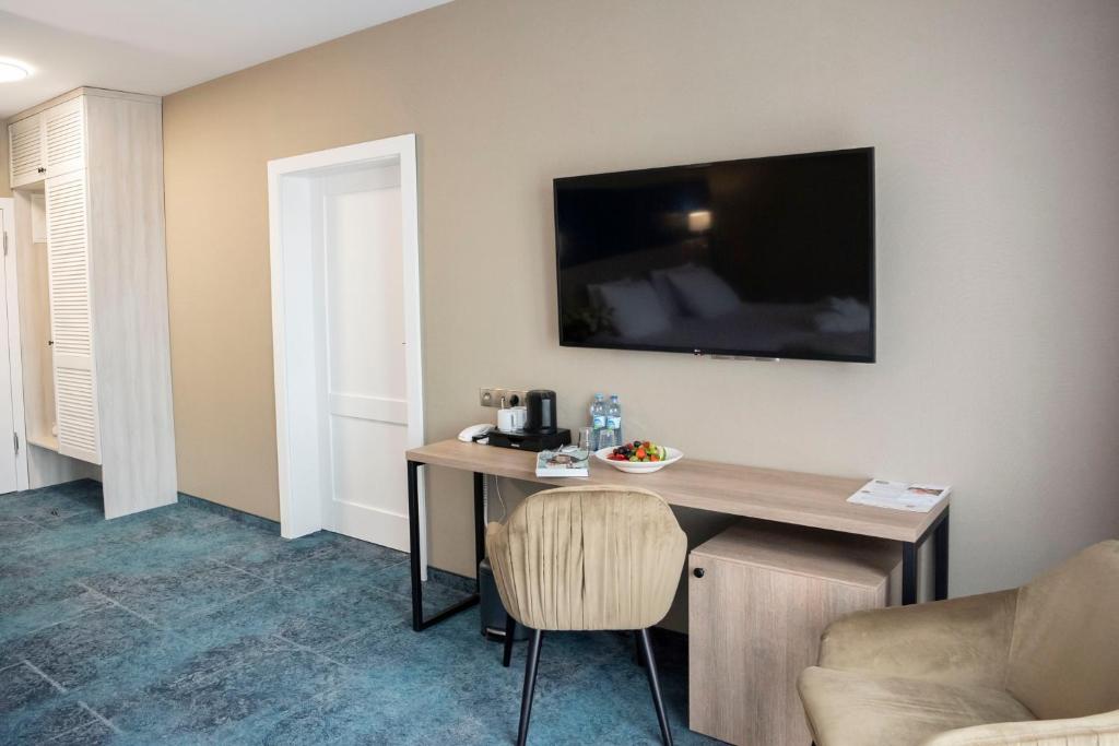 TV a/nebo společenská místnost v ubytování Hotel Szafir