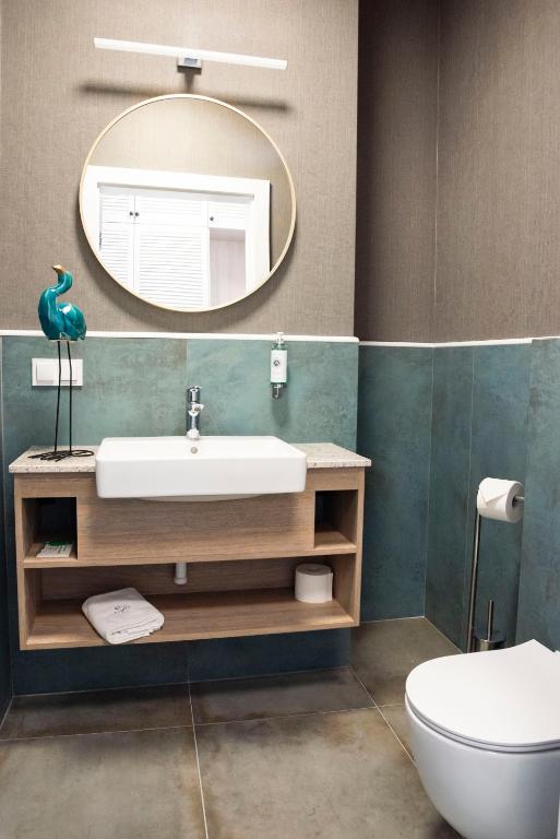 Koupelna v ubytování Hotel Szafir