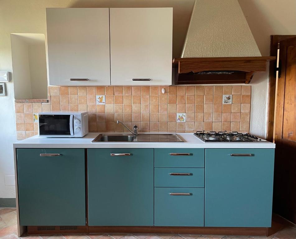 A kitchen or kitchenette at Agriturismo I Poggilunghi