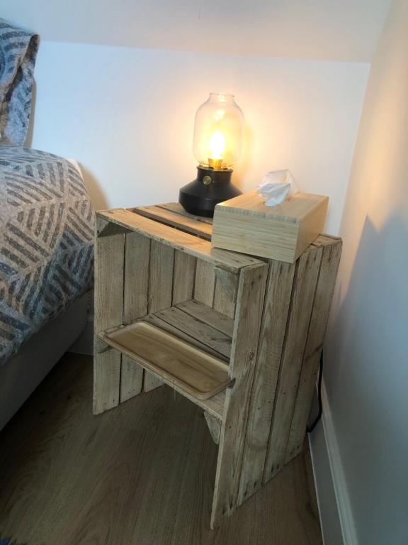 Postel nebo postele na pokoji v ubytování Het mezennest
