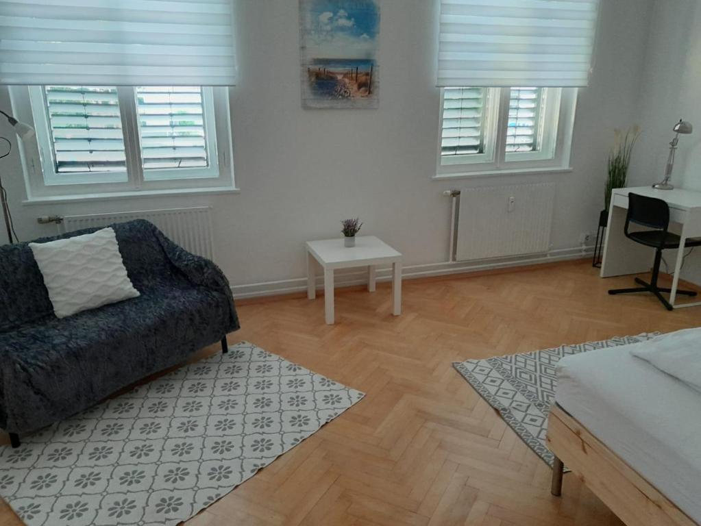 Postel nebo postele na pokoji v ubytování Haus Semmi