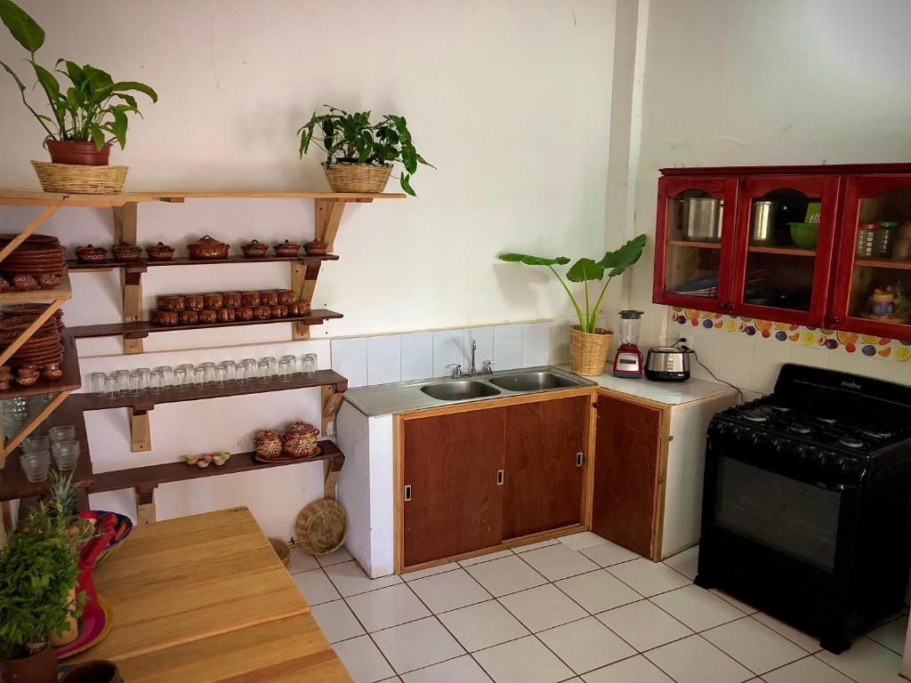 Cucina o angolo cottura di Huitzilin Hostal