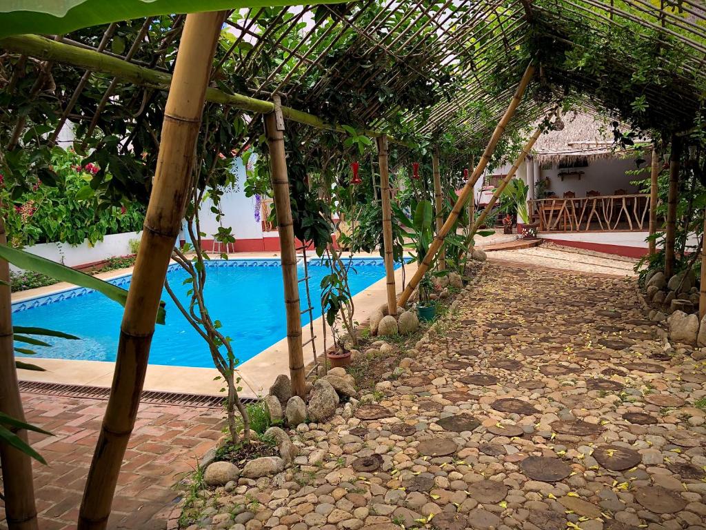 Piscina di Huitzilin Hostal o nelle vicinanze