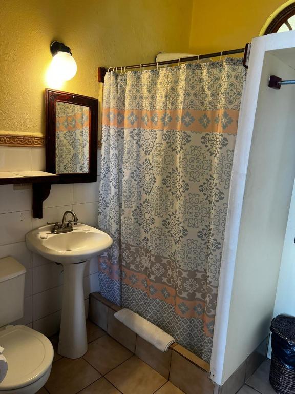 Koupelna v ubytování Hotel La Colina