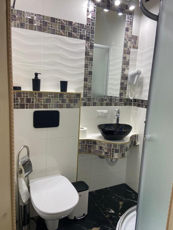 Koupelna v ubytování Hotel Tys