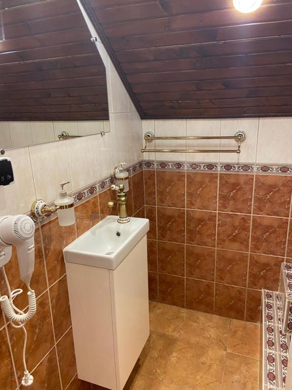Koupelna v ubytování Hotel Tys