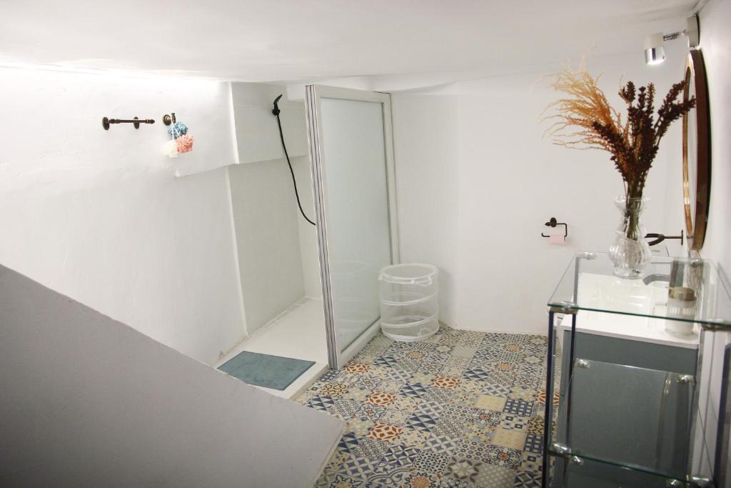 Koupelna v ubytování Casa de la Libelula