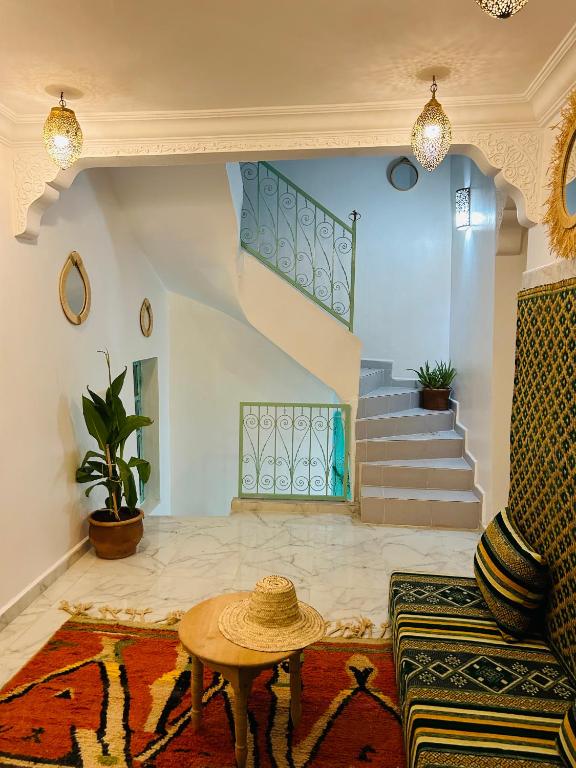 Posezení v ubytování Riad Cascada
