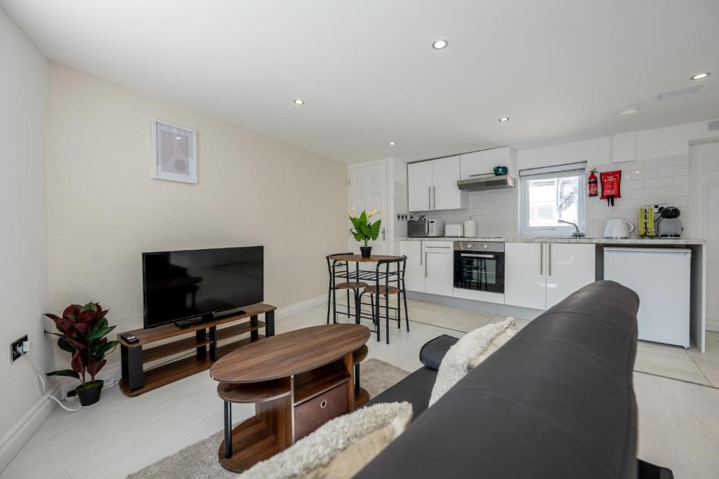Η κουζίνα ή μικρή κουζίνα στο Modern Studio Apartment Kings Lynn